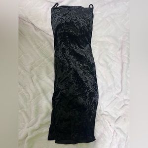 crushed velvet maxi dress